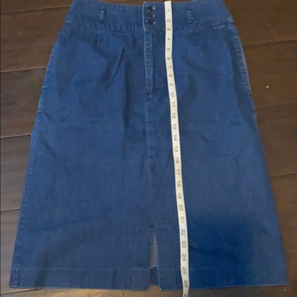 Vintage tag Calvin Klein Modest Jean Skirt 12 - Picture 7 of 8